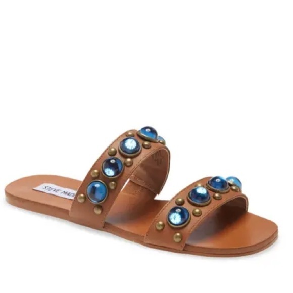 Steve Madden Deka  Embellished Slides - Picture 1 of 8